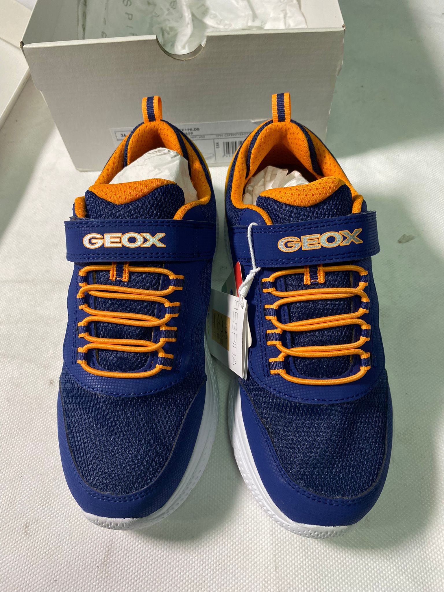Geox Erkek Çocuk Lacivert Ciberdron Bantlı Desenli Işık Detaylı SNEAKER